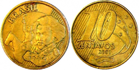 10 centavos (0,10 BRL), 2001